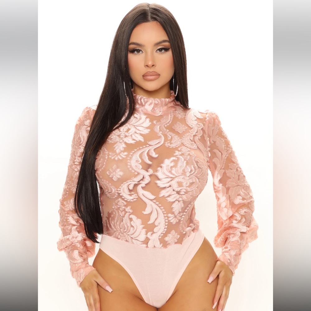 Most Praised Mesh Bodysuit in Blush